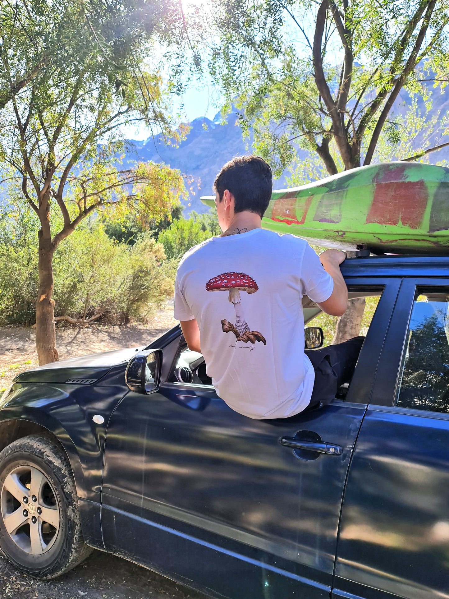 Polera del reino fungí  Amanita Muscaria blanca